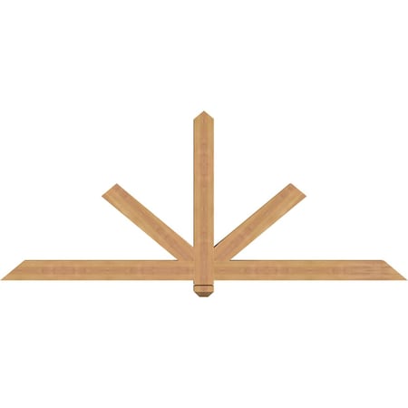Ekena Millwork Kennewick Timber Gable Bracket, Western Red Cedar, 72"W x 30"H x 3 1/2"D x 3 1/2"F, 10/12 Pitch GBW072X30X0404KEN00SWR